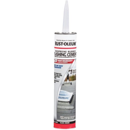 Rust-Oleum 10.1 Oz. Black Neoprene Rubber Flashing Cement