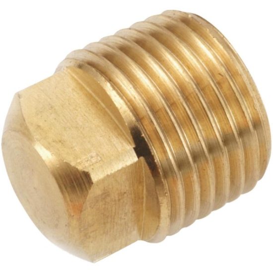 Anderson Metals 1/4 In. Yellow Brass Square Head Square Plug