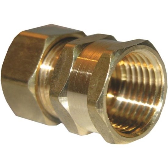 Lasco 5/8 In. C x 1/2 In. FPT Brass Compression Adapter