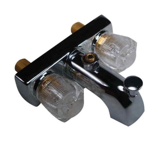 US Hardware Chrome Bath Faucet for Mobile Homes