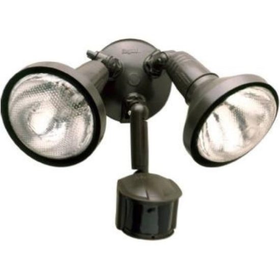Bronze Motion Sensing Dusk To Dawn Incandescent Floodlight Fixture