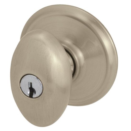 Schlage Siena Egg Satin Nickel Entry Door Knob