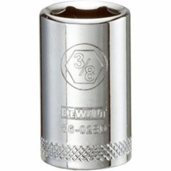 SAE Socket, Shallow, 6-Point, 3/8-In., 1/4-Drive