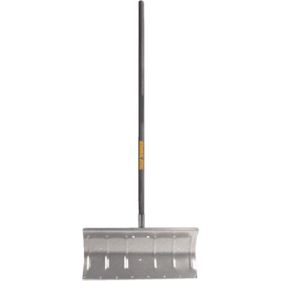 True Temper 24 In. Aluminum Snow Pusher with 48 In. Wood Handle