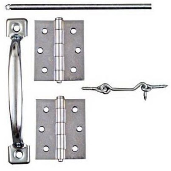 National Zinc 2-Hinge Screen Door Kit