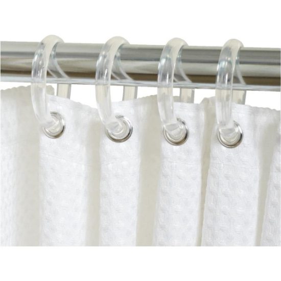 Zenith Zenna Home Clear Plastic Shower Curtain Ring (12 Count)
