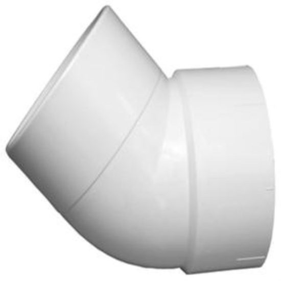 Charlotte Pipe 4 In. Schedule 40 45 Deg. DWV PVC Street Elbow (1/8 Bend)