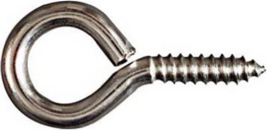 National #8 Stainless Steel Large Screw Eye