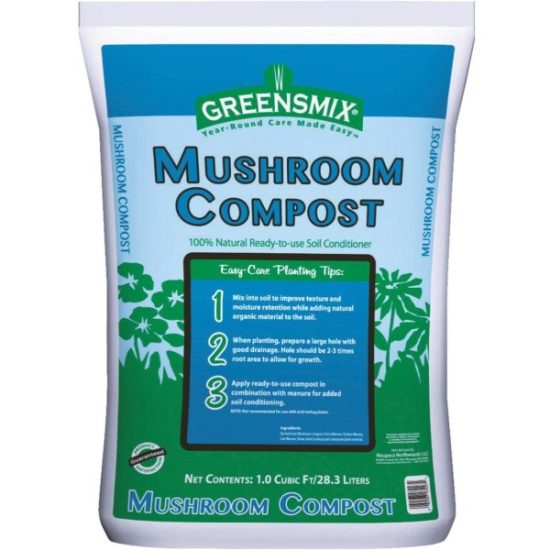 Greensmix 1 Cu. Ft. 30 Lb. Mushroom Compost