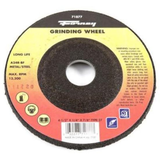 Grinding Wheel, Type 27, 4.5 x .25-In.