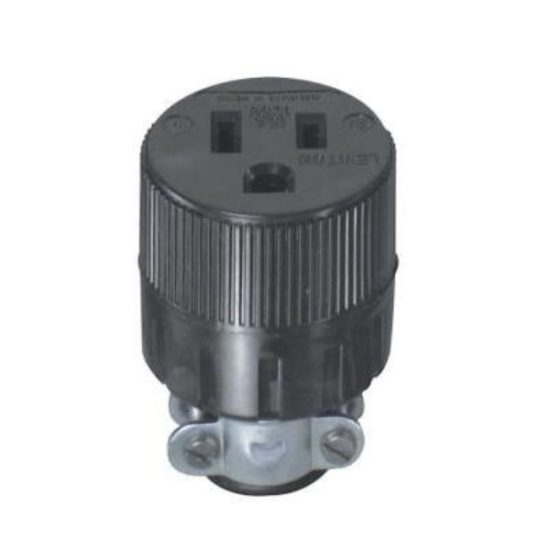 Leviton 15A 125V 3-Wire 2-Pole Round Cord Connector