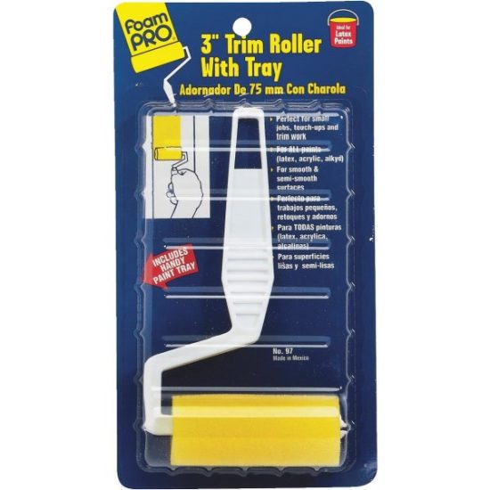 FoamPro 3 In. x Foam Smooth To Semi-Smooth Trim Roller Kit