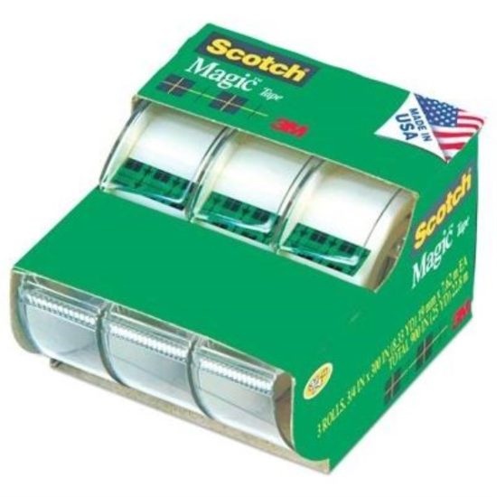 3M Scotch 3/4 In. x 300 In. Magic Transparent Tape (3-Pack)