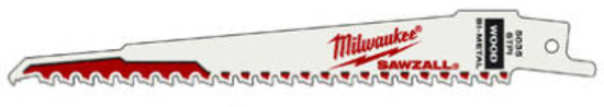 Milwaukee SAWZALL 6 In. 5 TPI Wood w/Nails Reciprocating Saw Blade (5-Pack)