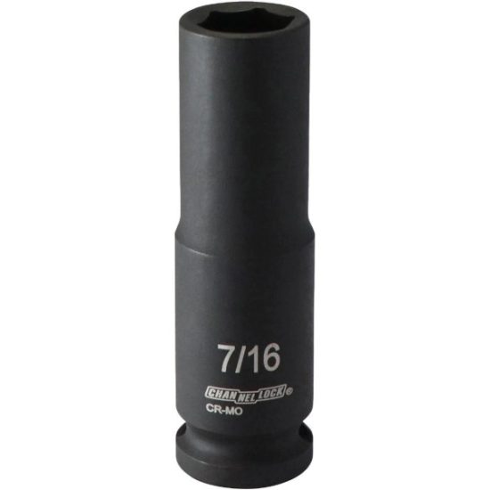 Channellock 3/8 In. Drive 7/16 In. 6-Point Deep Standard Impact Socket