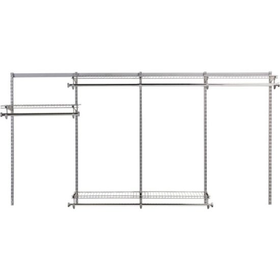Rubbermaid Configurations 4 Ft. to 8 Ft. Closet No-Cut Adjustable Kit