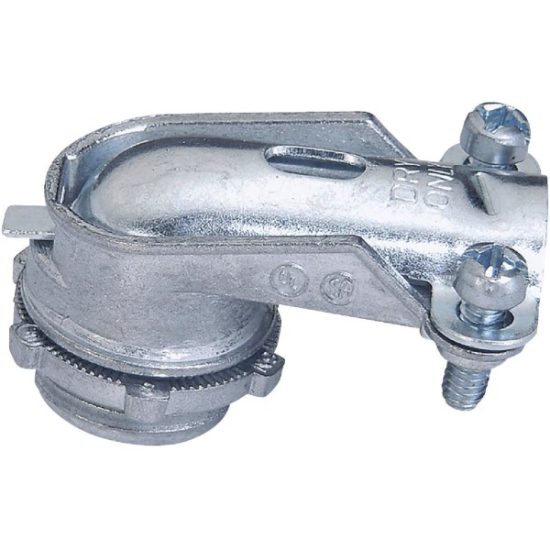 Sigma Engineered Solutions ProConnex 3/8 In. Clamp Die-Cast Zinc 90 Deg AC, MC, FMC, RWFMC Squeeze Conduit Connector