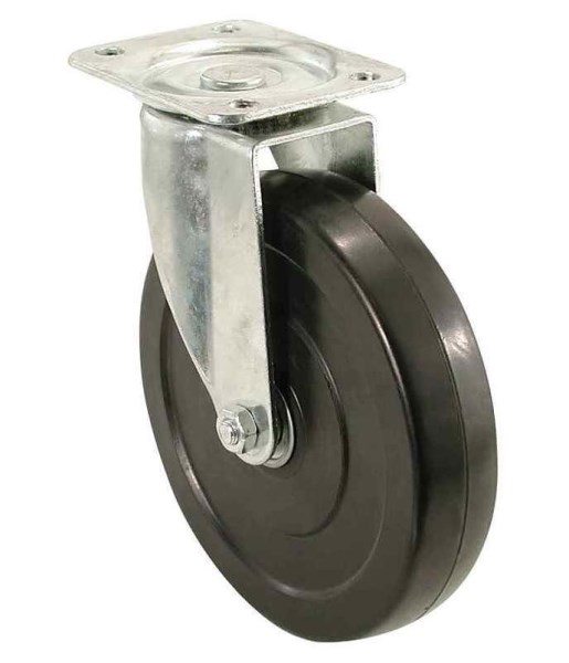 Shepherd 5 In. General-Duty Soft Rubber Swivel Plate Caster