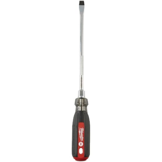 Milwaukee 3/8 In. x 8 In. Cushion Grip Slotted Screwdriver