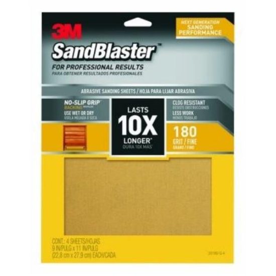 Do it Best Premium Plus 9 In. x 11 In. 180 Grit Medium Sandpaper (3-Pack)