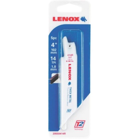 Lenox 4 In. 14 TPI Thick Metal Reciprocating Saw Blade (5-Pack)
