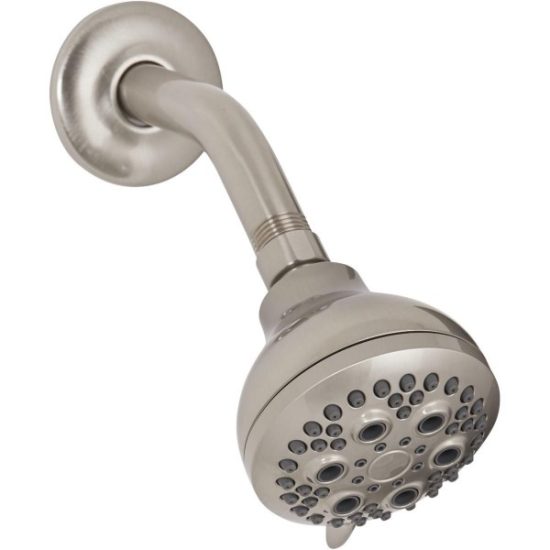 Home Impressions 5-Spray 1.8 GPM Fixed Showerhead, Brushed Nickel