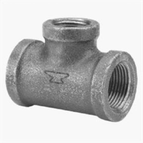 Anvil 3/4 In. x 3/4 In. x 1/2 In. Reducing Malleable Black Iron Tee