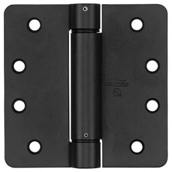 National 4 In. Oil Rubbed Bronze 5/8 In. Radius Spring Door Hinge