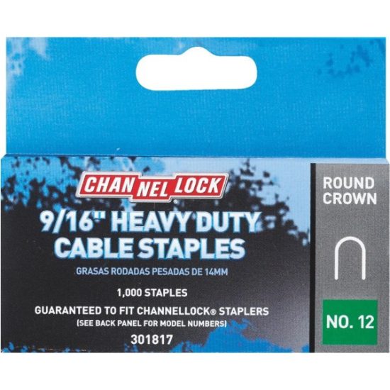Channellock T25 Round Crown Cable Staple, 9/16 In. (1000-Pack)