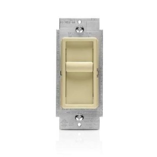Leviton Decora Incandescent/Halogen/LED/CFL Ivory Slide Dimmer Switch