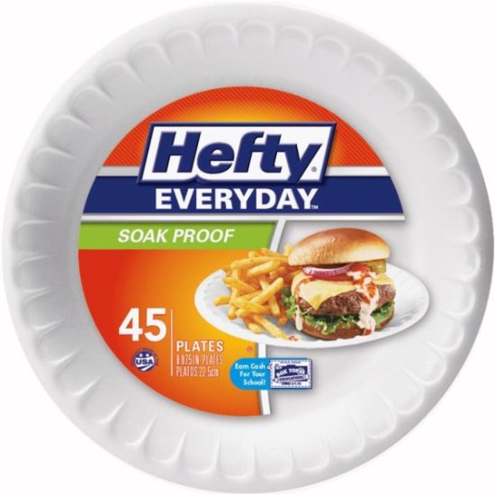Hefty Everyday 8-7/8 In. Foam Plate (45-Count)