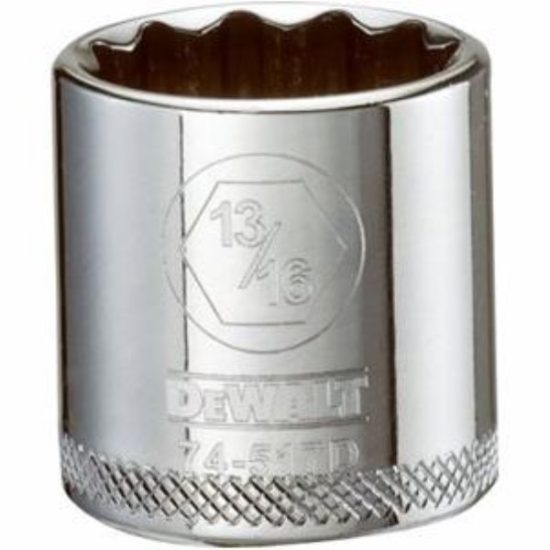 SAE Socket, Shallow, 12-Point, 13/16-In., 3/8-In. Drive