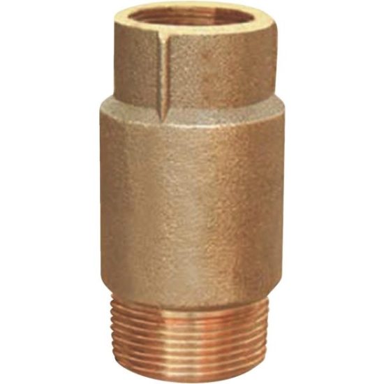 Simmons 1 In. F X 1-1/4 In. M Silicon Bronze Spring Loaded Check Valve