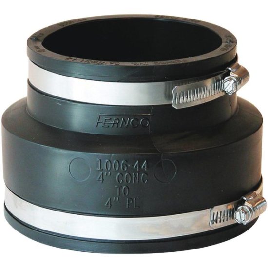 Fernco 4 In. Clay Flexible PVC Pipe Coupling