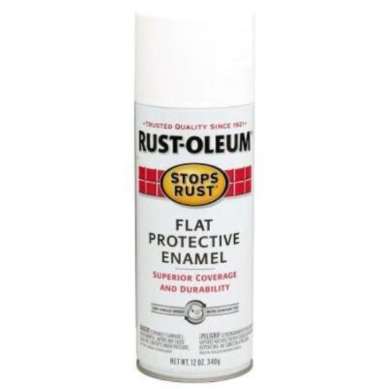 Rust-Oleum Stops Rust White Flat 12 Oz. Anti-Rust Spray Paint