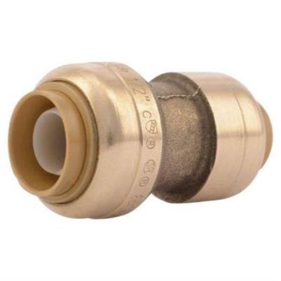 SharkBite 3/8 In. x 1/2 In. Push-to-Connect Brass Coupling