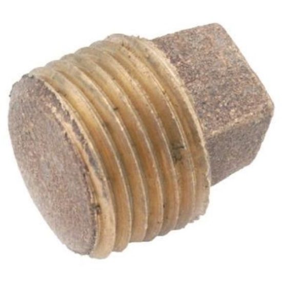 Anderson Metals 1/4 In. Red Brass Threaded Cored Pipe Plug