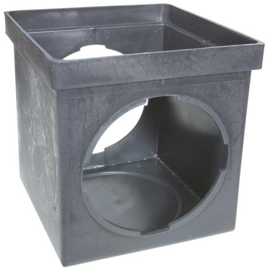 NDS 9 In. x 9 In. Black Square Catch Basin
