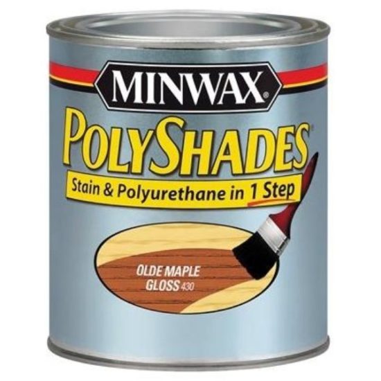 Minwax Polyshades 1/2 Pt. Gloss Stain & Finish Polyurethane In 1-Step, Olde Maple