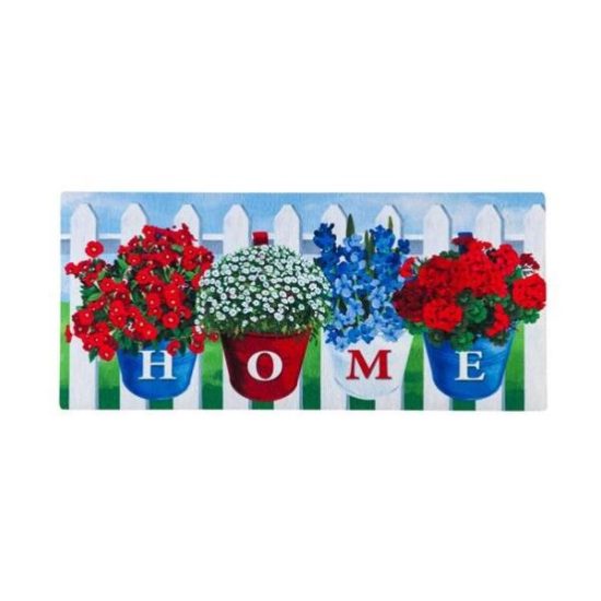 Evergreen Enterprises Americana Home Flower Pots Sassafras Mat