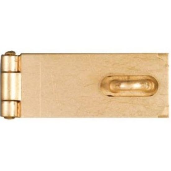 National 2-1/2 In. Brass Non-Swivel Safety Hasp