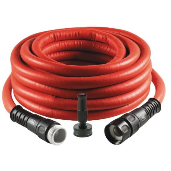 Fitt Flow 1/2 In. x 100 Ft. Red Expandable Hose & Twist Nozzle