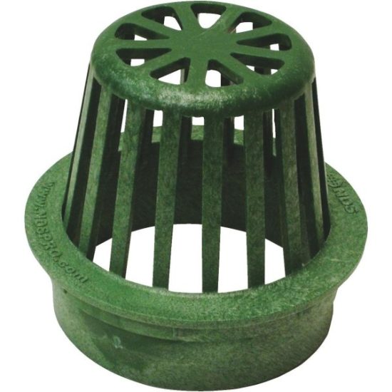 NDS 4 In. Green Structural Foam Polyethylene Atrium Drain Grate