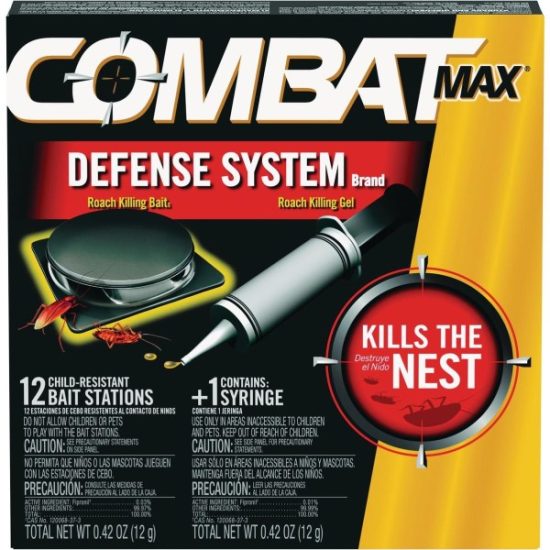 Combat Max Roach Defense System with Bait Stations & Gel