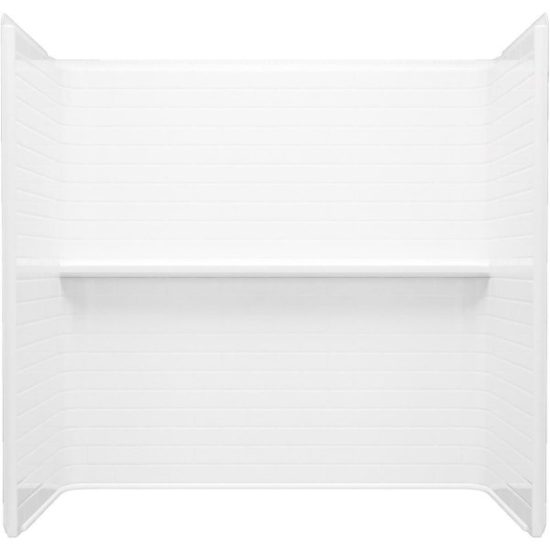 Sterling Traverse 4-Piece 60 In. x 32 In. Tub Wall Kit in White (Subway Tile Pattern)