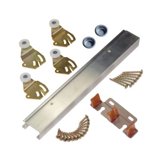 Johnson Aluminum 72 In. Bypass Door Hardware Set