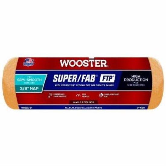 Wooster Super/Fab FTP 9 In. x 3/8 In. Knit Fabric Roller Cover