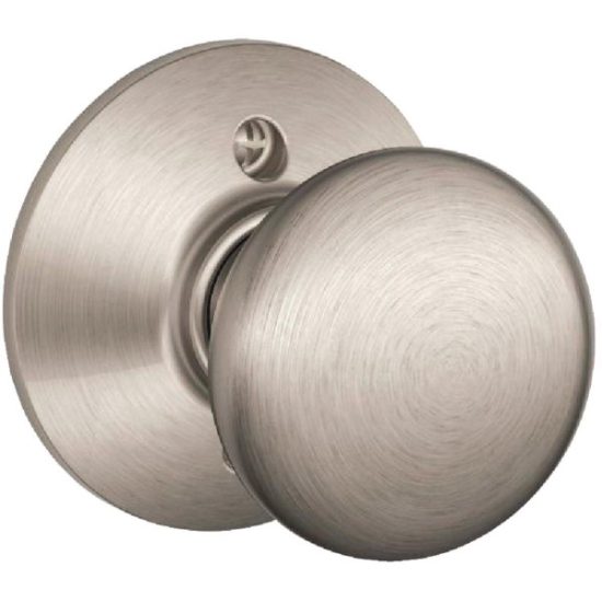 Schlage Plymouth Knob Satin Nickel Non-Turning Lock