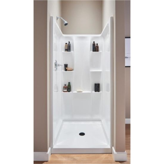 Delta Classic 400 36 In. L x 36 In. D Center Drain Shower Floor & Base in White