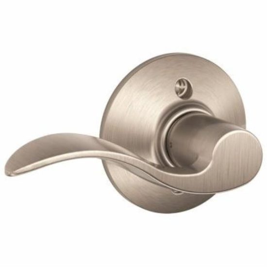 Schlage Satin Nickel Left-Hand Accent Dummy Door Lever